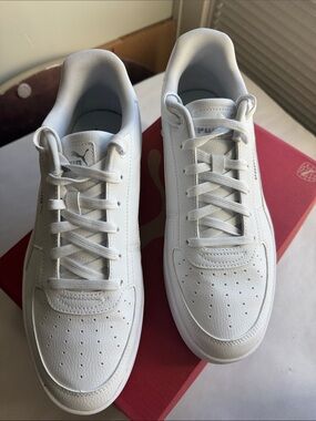 PUMA Men's Caven 2.0 Sneaker Size 12M Puma White/Puma Silver activewear sports